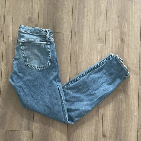 Frame L’Homme Slim Mens Jeans factory distressed medium wash. 33 - Picture 4 of 10